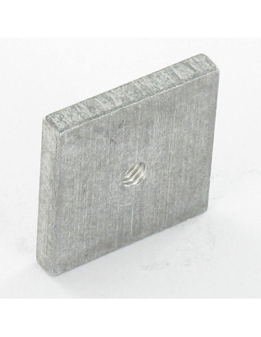 1 x Tuerca cuadrada M4 24X24X4 Aluminio