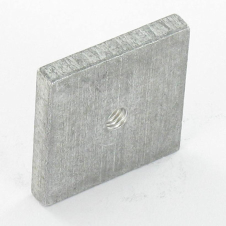 1 x Tuerca cuadrada M4 24X24X4 Aluminio