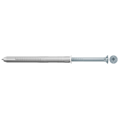 1 x Taco EXTENDIDO PELO y Tornillos cabeza fresada/testa svasat Acero cincado blanco 10X115 cabeza