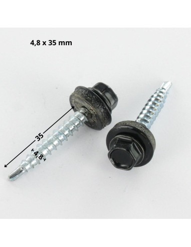 1 x Tornillo autoperforante cabeza hexagonal...