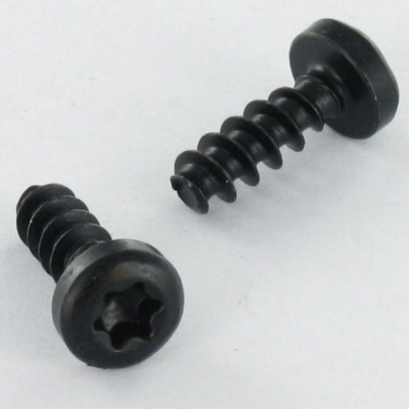 1 x Tornillo pvc cabeza cilíndrica TORX T10 3X8 Acero cincado negro microtornillo
