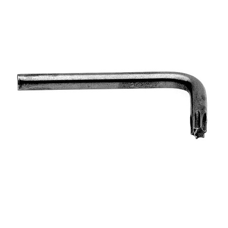 1 x Llave para Tornillos Seguridad TORX T10 Acero cincado blanco