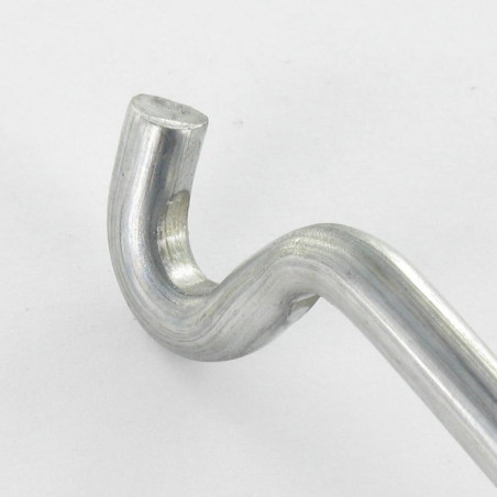 1 x Ejes Acero cincado blanco 6X310 CODO exterior 8