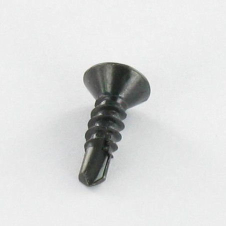 1 x Tornillo autoperforante cabeza fresada/testa svasat phillips 4.8X19 rosca chapa Acero cincado negro