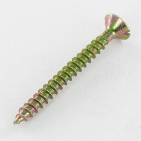 1 x Tornillo madera aglomerado cabeza fresada/testa svasat ranura 6X30 Bicromato