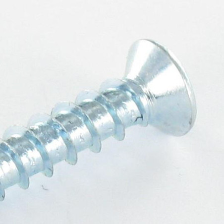 1 x Tornillo pvc TRILOBE cabeza fresada/testa svasat Pozi 2.5X10 FILETE45 Acero cincado blanco microtornillo