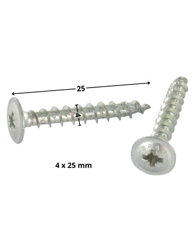 1 x Tornillo Spax cabeza plana Pozi 4X25 WIROX
