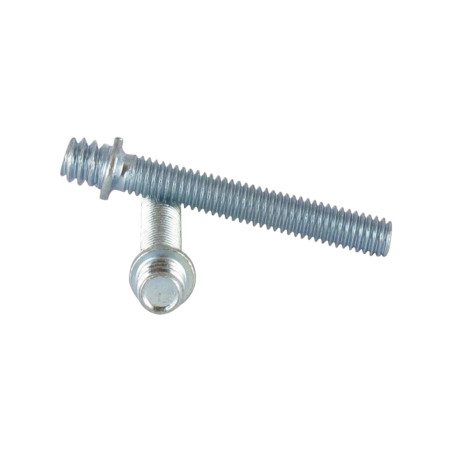 1 x PATAS con Tornillo metales Acero cincado blanco M5X50 M7/150