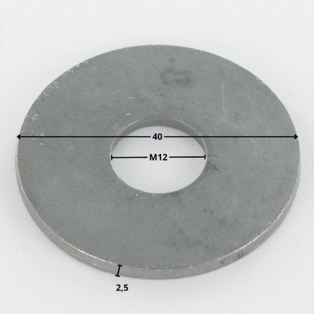 1 x Arandela plano M12X40X2.5 LL fuerte resistencia a la corrosión Acero galvanizado en caliente