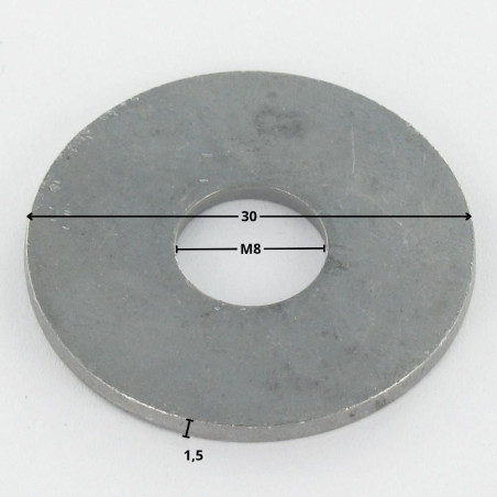 1 x Arandela plano M8X30X1.5 LL fuerte resistencia a la corrosión Acero galvanizado en caliente