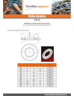 Arandela plano natural nylon M24X50X4 M 2