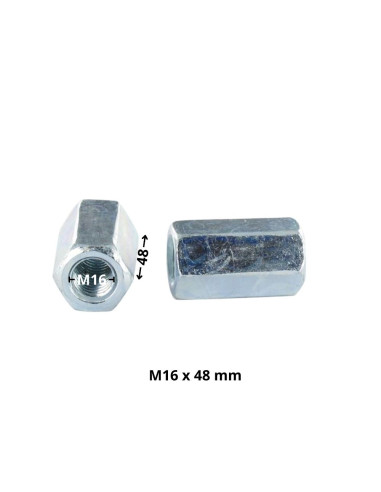1 x Manguitos hexagonal M16X48 entrecaras 24...