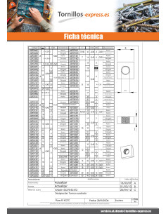 Tuerca cuadrada M20 30X30X16 DIN557 Acero cincado blanco 2