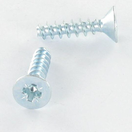 1 x Tornillo pvc cabeza fresada/testa svasat Pozi 6X25 Acero cincado blanco