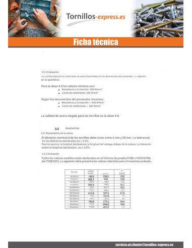 1 x Perno (vendido con tuerca) estructura...