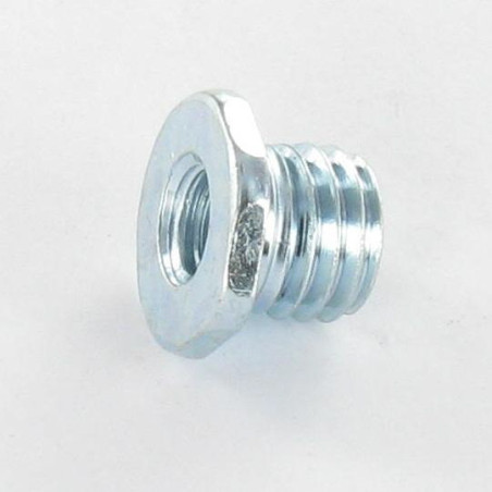 1 x Casquillo roscada M12X12.5 interior M8 Acero cincado blanco