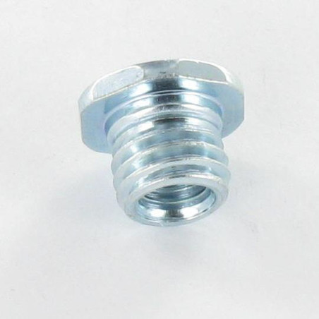 1 x Casquillo roscada M12X12.5 interior M8 Acero cincado blanco