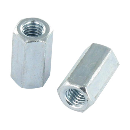 1 x Tirante hexagonal hembra hembra M6 10X50 roscado en 10/10 Acero cincado blanco