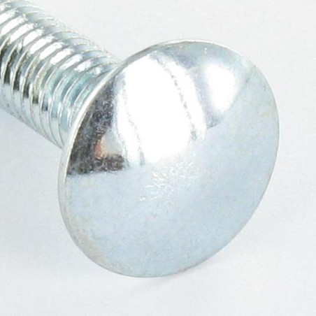 1 x Cabeza redonda cuello cuadrado M6X12 cuello bajo 1.5 diámetro de cabeza: 13.5 Acero cincado blanco