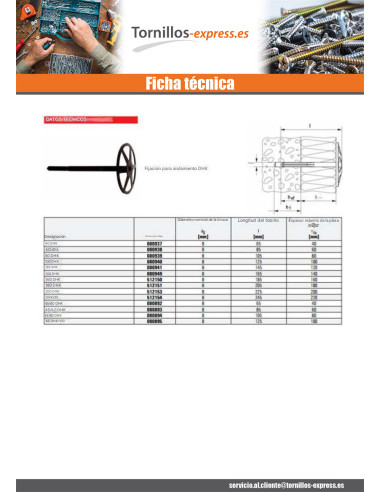 1 x Fijación Fischer para AISLANTE DHK 200