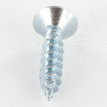 1 x Tornillo madera aglomerado cabeza fresada abombada ranura 3.5X16 Acero cincado blanco