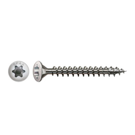 1 x Spax Tornillo madera cabeza fresada abombada T-STAR TORX T10 3X25 roscado total Inoxidable A2 microtornillo