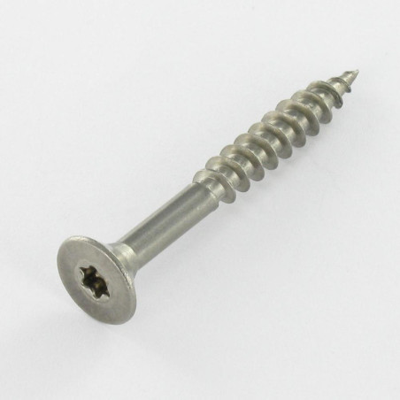 1 x Tornillo madera aglomerado Inoxidable A2 cabeza fresada/testa svasat 4.5X45 roscado en 30 TORX T20