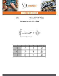 Tornillo madera aglomerado Inoxidable A2 cabeza... 2
