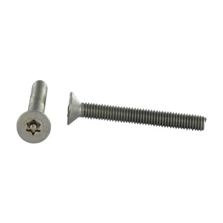 1 x Tornillo metales Inoxidable A2 Seguridad cabeza fresada/testa svasat TORX T25 con tetón M5X60