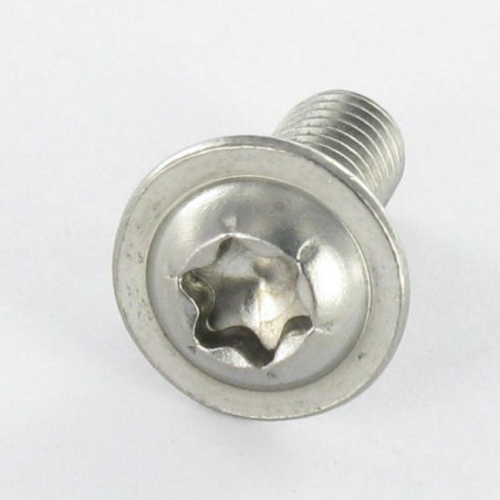 1 x Tornillo metales cabeza abombada resalto reborde TORX T40 M8X20 roscado total Inoxidable A2