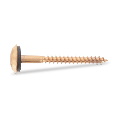 1 x Tornillo de cresta cabeza fresada abombada TORX T20 Inoxidable A2 cobre 4.5X100 Arandela de estanqueidad con junta de