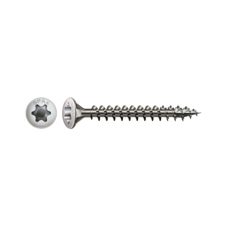 1 x Spax Tornillo madera cabeza fresada abombada T-STAR TORX T15 3.5X16 roscado total Inoxidable A2