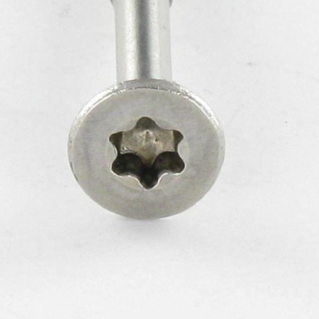 1 x Tornillo madera aglomerado Tornillo autoperforante cabeza fresada/testa svasat dentado 4.5X30 TORX T20 Inoxidable A2