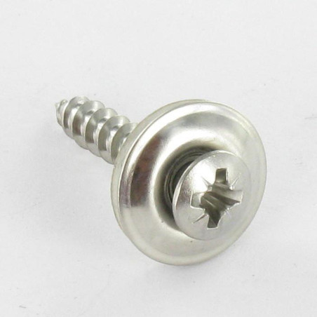 1 x Tornillo de cresta cabeza fresada abombada Pozi Inoxidable A2 Arandela de estanqueidad con junta de neopreno epdm