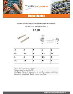 Tornillo metales cabeza cilíndrica perforada en cruz 4... 2