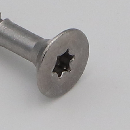 1 x Tornillo madera aglomerado Inoxidable A2 cabeza fresada/testa svasat 6X40 roscado en 24 TORX T25