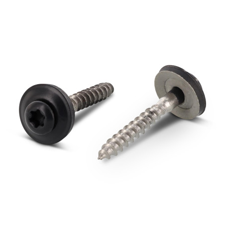 1 x Tornillo de cresta cabeza fresada abombada TORX T20 Inoxidable A2 RAL7016 gris antracita 4.5X35 Arandela de