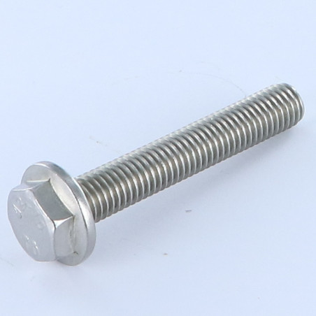 1 x Tornillo metales cabeza hexagonal resalto liso M8X60 Inoxidable A2