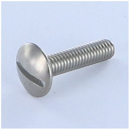 1 x Tornillo poelier cabeza redonda ancha ranura Inoxidable A2 M5X30