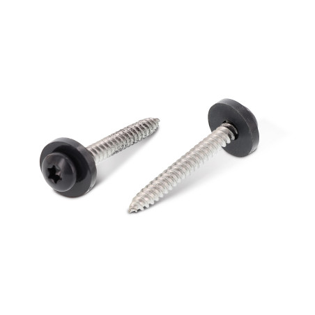 1 x Tornillo chapa cabeza cilíndrica TORX T15 + Arandela Nylon 3.9X22 Inoxidable A2 RAL7016 gris antracita