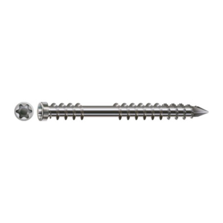 1 x Spax Tornillo terraza cabeza cilíndrica TORX T25 5X80 Inoxidable A2