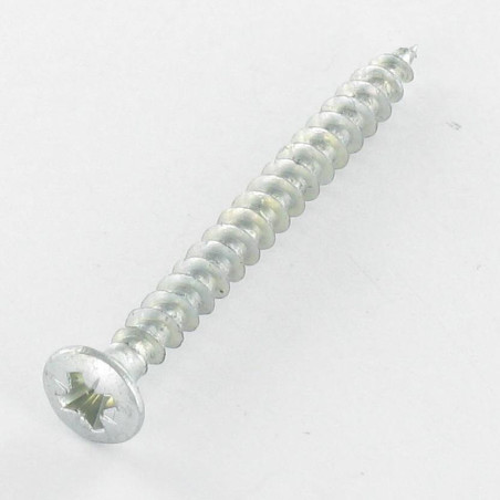 1 x Tornillo madera aglomerado cabeza fresada abombada Pozi 4X16 Acero cincado blanco