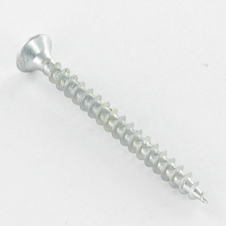 1 x Tornillo madera aglomerado cabeza fresada abombada Pozi 4X16 Acero cincado blanco
