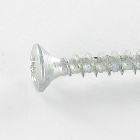1 x Tornillo madera aglomerado cabeza fresada abombada Pozi 4X16 Acero cincado blanco