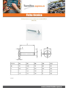 Tornillo poelier cabeza redonda ancha ranura en cruz... 2