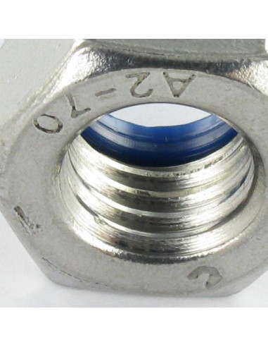 1 x Tuerca autoblocante Inoxidable A2 M4