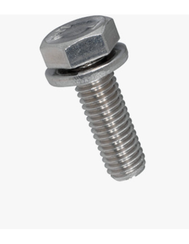1 x Tornillo metales cabeza hexagonal roscado...