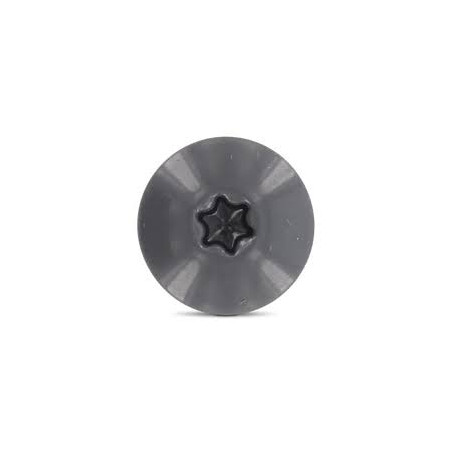 1 x Tornillo de fachada TORX T20 4.8X38 diámetro de cabeza: 12.3 Inoxidable A2 RAL7012 gris basalto
