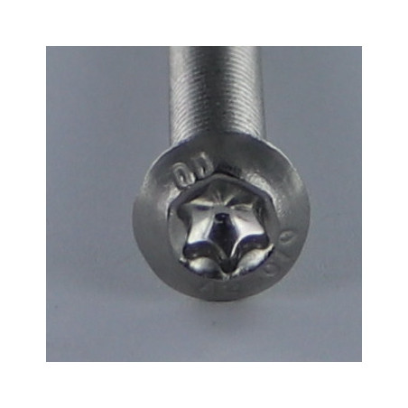 1 x Tornillo metales cabeza abombada TORX T10 M3X30 roscado total Inoxidable A2 microtornillo