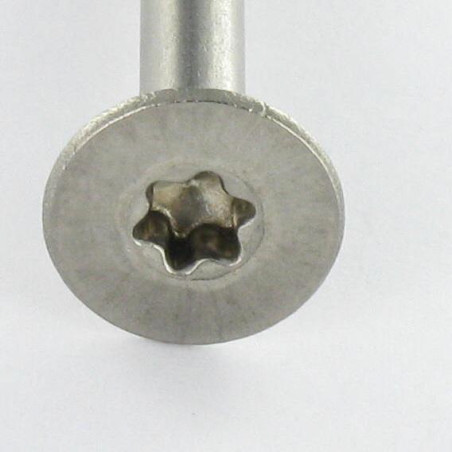 1 x Tornillo madera aglomerado Inoxidable A2 cabeza fresada/testa svasat 3X35 roscado en 24 TORX T10 microtornillo